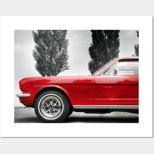 US car classic Mustang 289 1966 Posters and Art